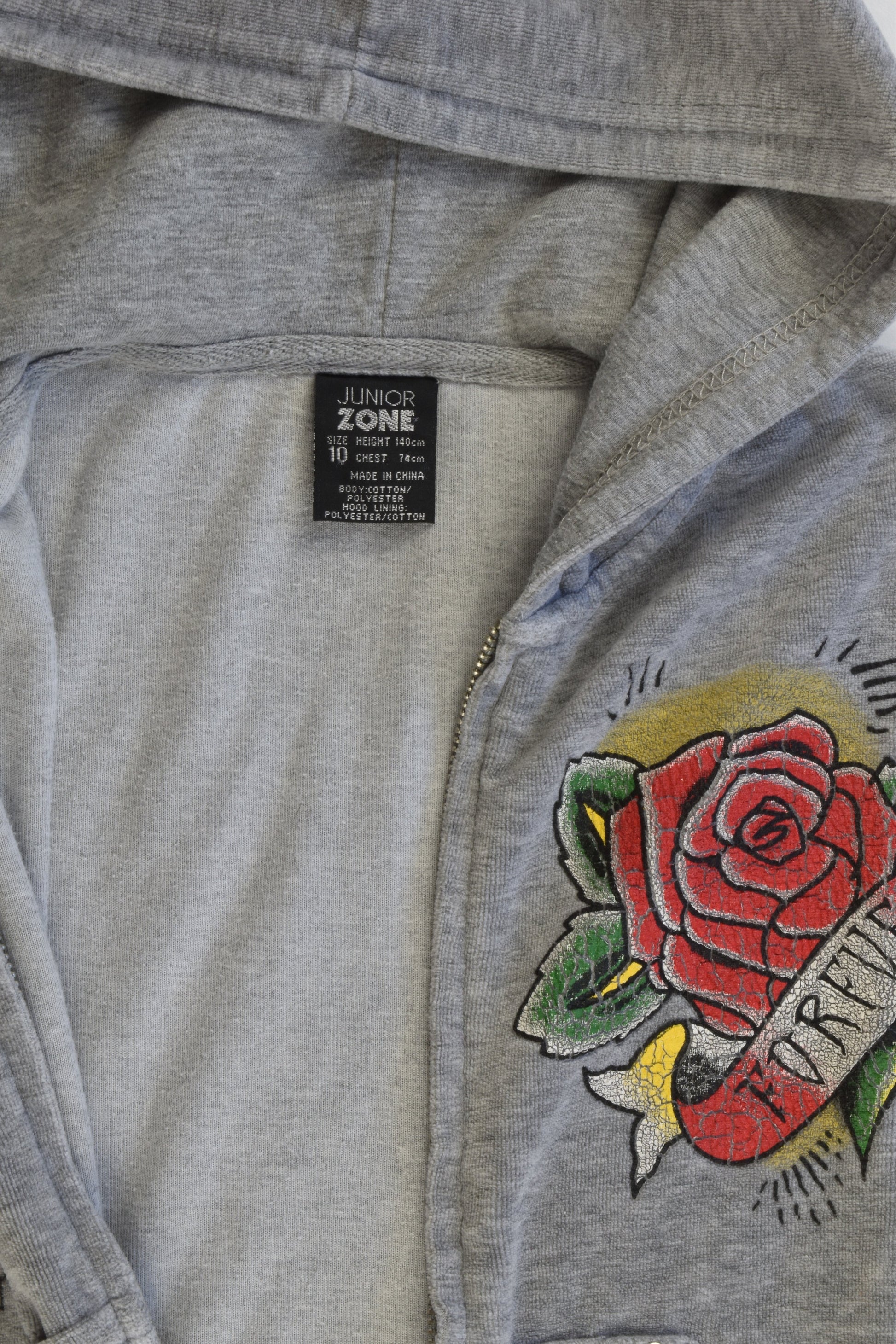 Junior Zone Size 10 Velour Hooded Jumper