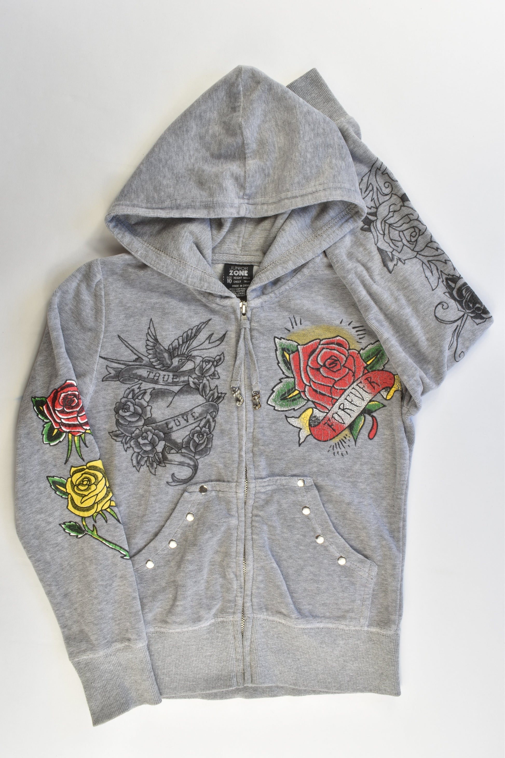 Junior Zone Size 10 Velour Hooded Jumper