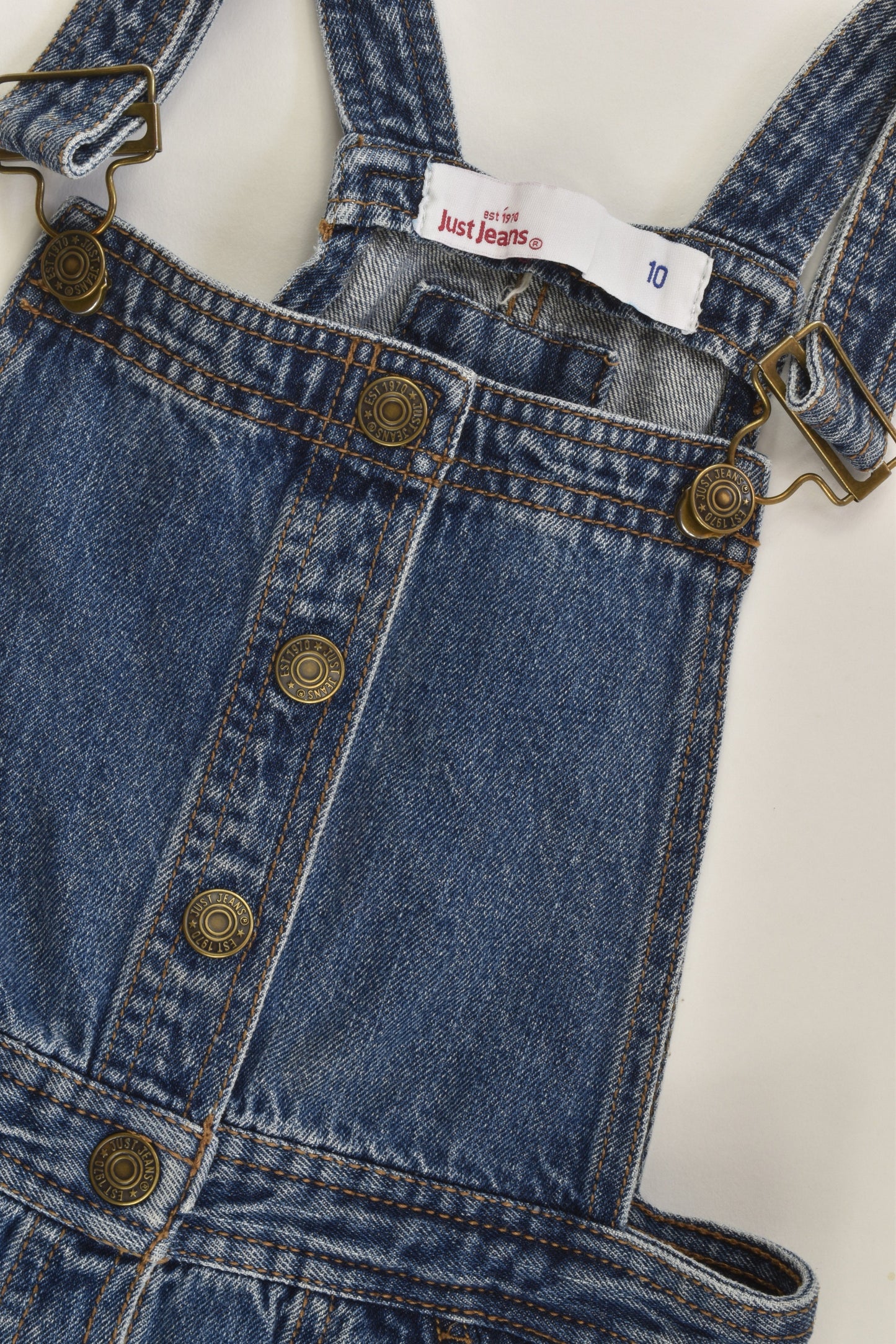 Just Jeans Size 10 Denim Pinafore Dress