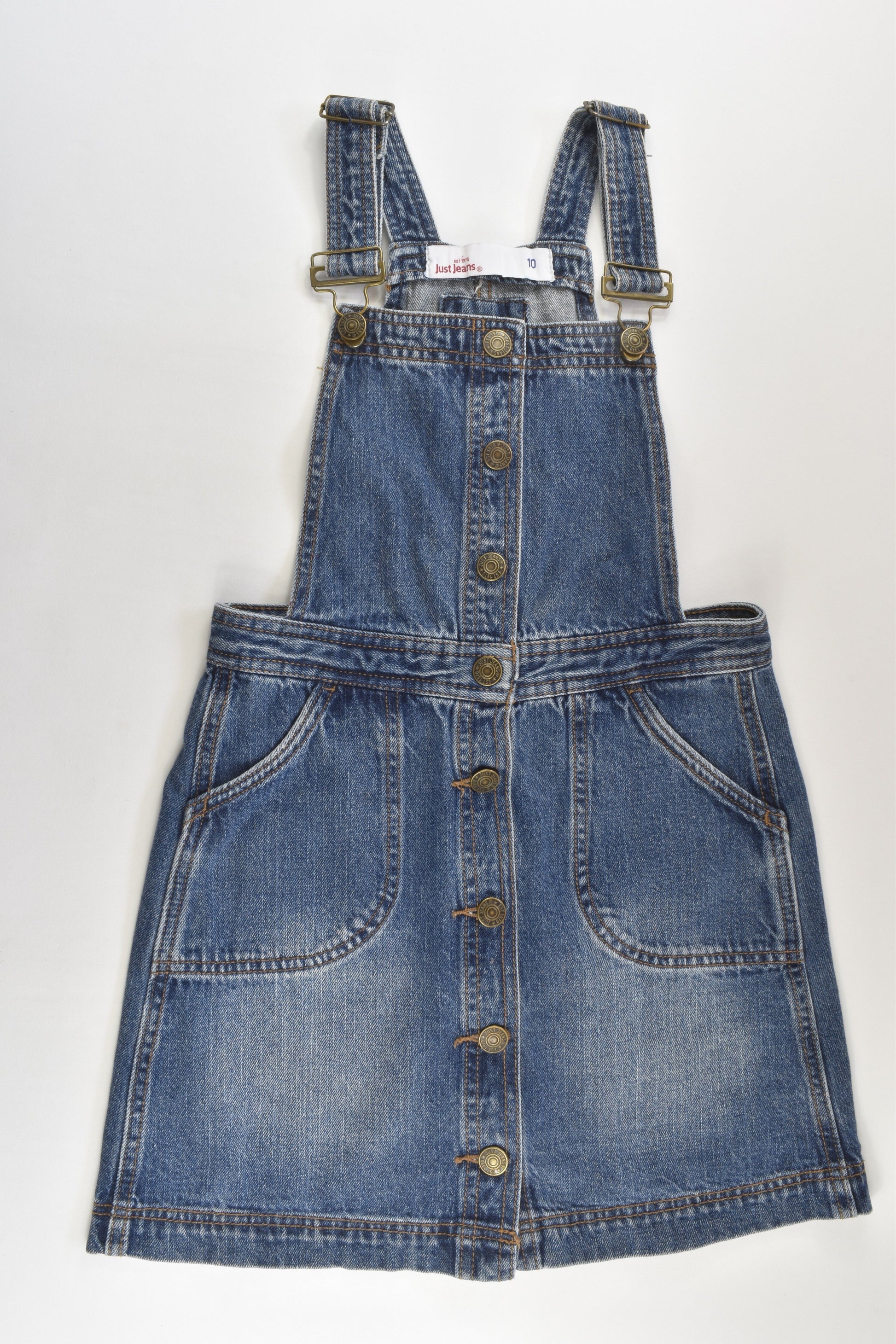 Just Jeans Size 10 Denim Pinafore Dress