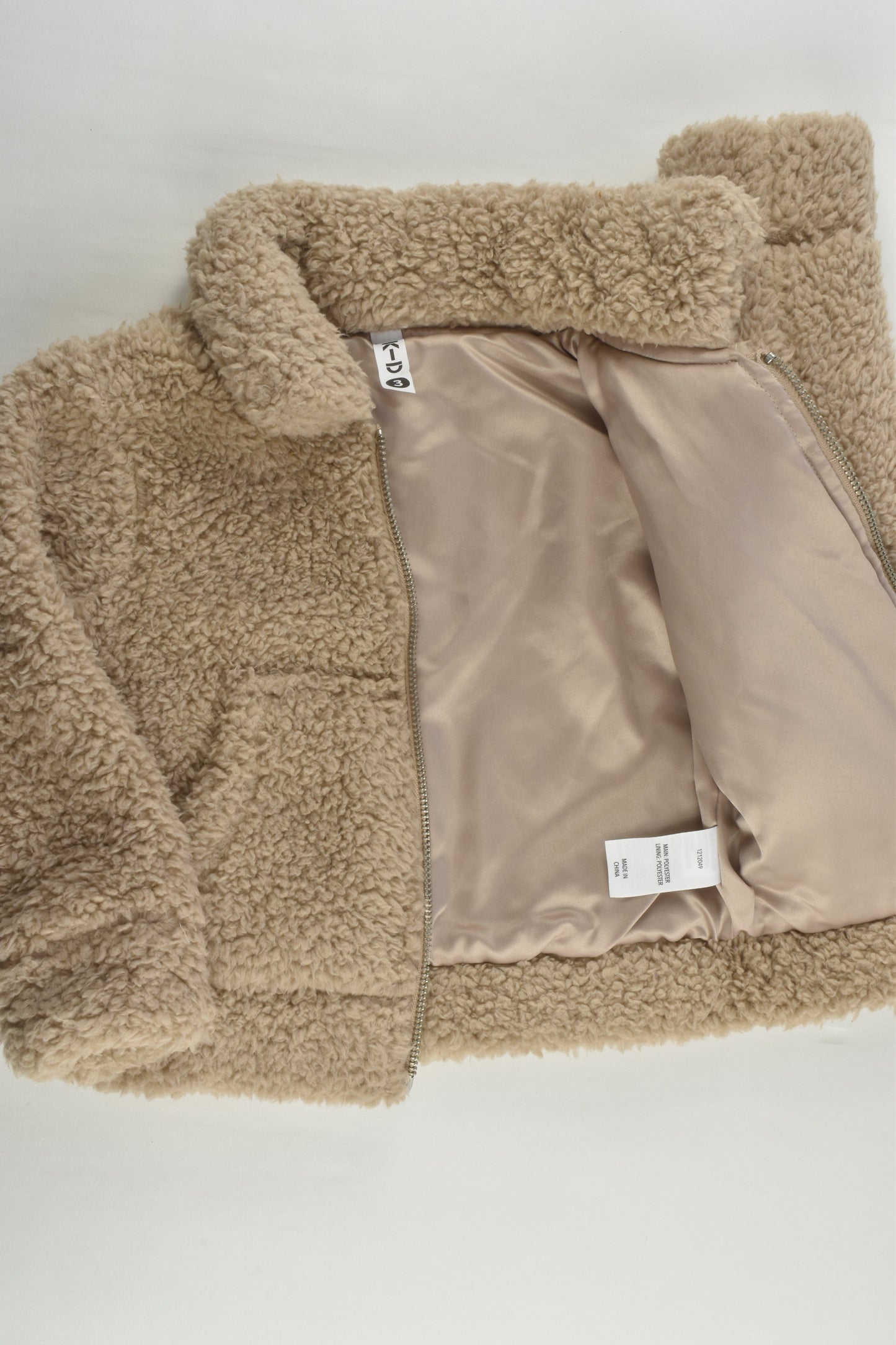 K-D Size 3 Soft Lined Teddy Jacket