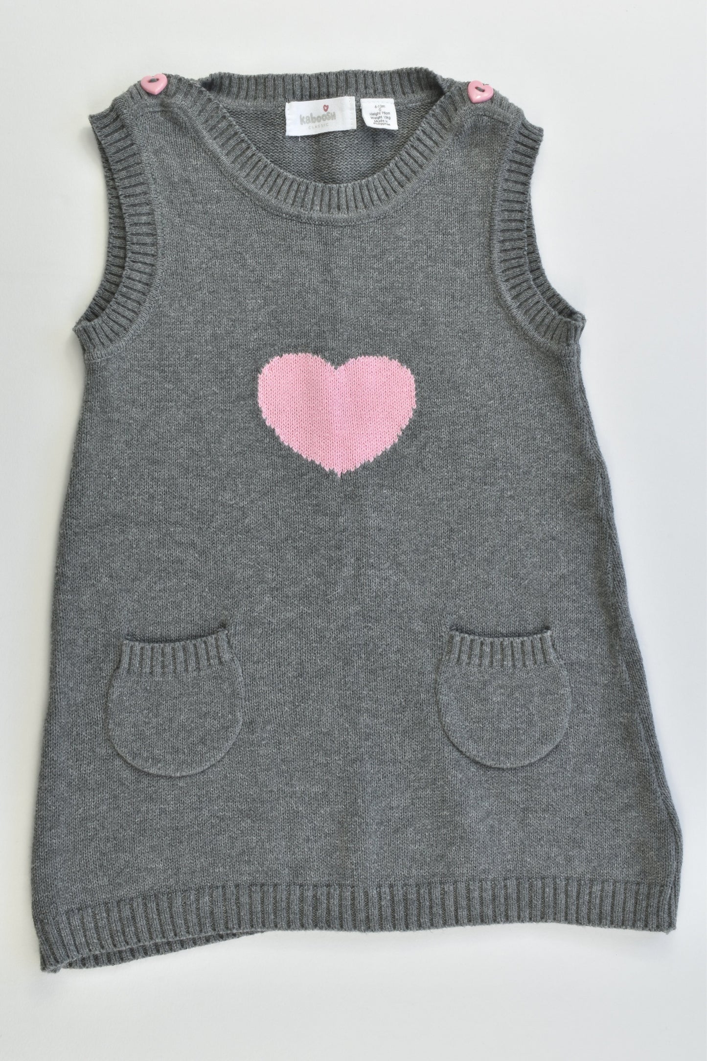 Kaboosh Size 0 (76 cm, 6-12 months) Knitted Love Heart Dress