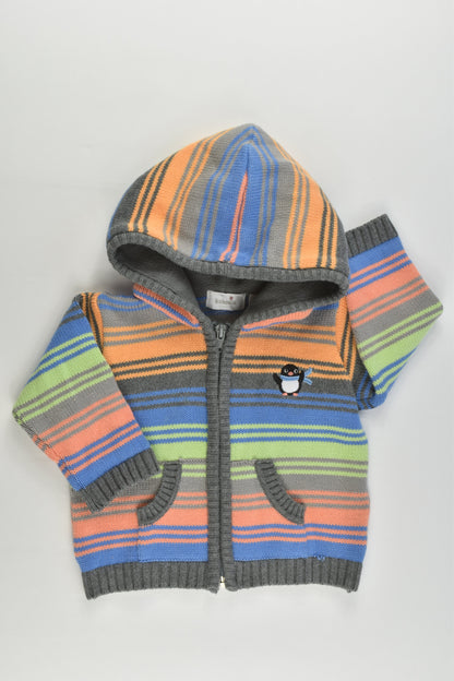 Kaboosh Size 00 (3-6 months, 68 cm) Knitted Striped Hooded Penguin Jumper