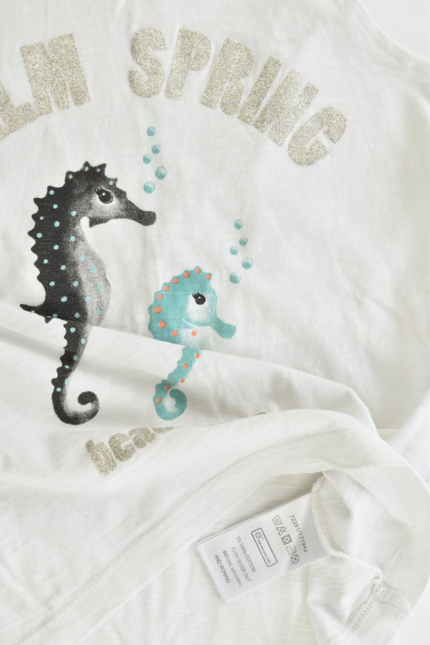 KappAhl Size 110/116 cm (5-6) Seahorses T-shirt