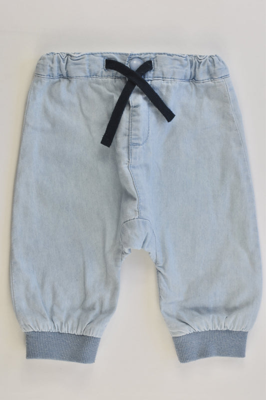 Kiabi (France) Size 000 (3 months, 56-62 cm) Soft Lined Baggy Denim Pants