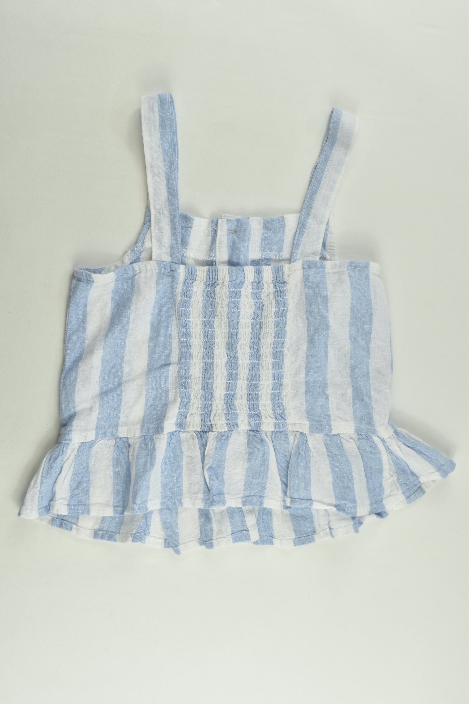 Kid Size 5 Striped Linen/Viscose Blouse