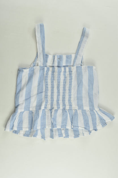 Kid Size 5 Striped Linen/Viscose Blouse