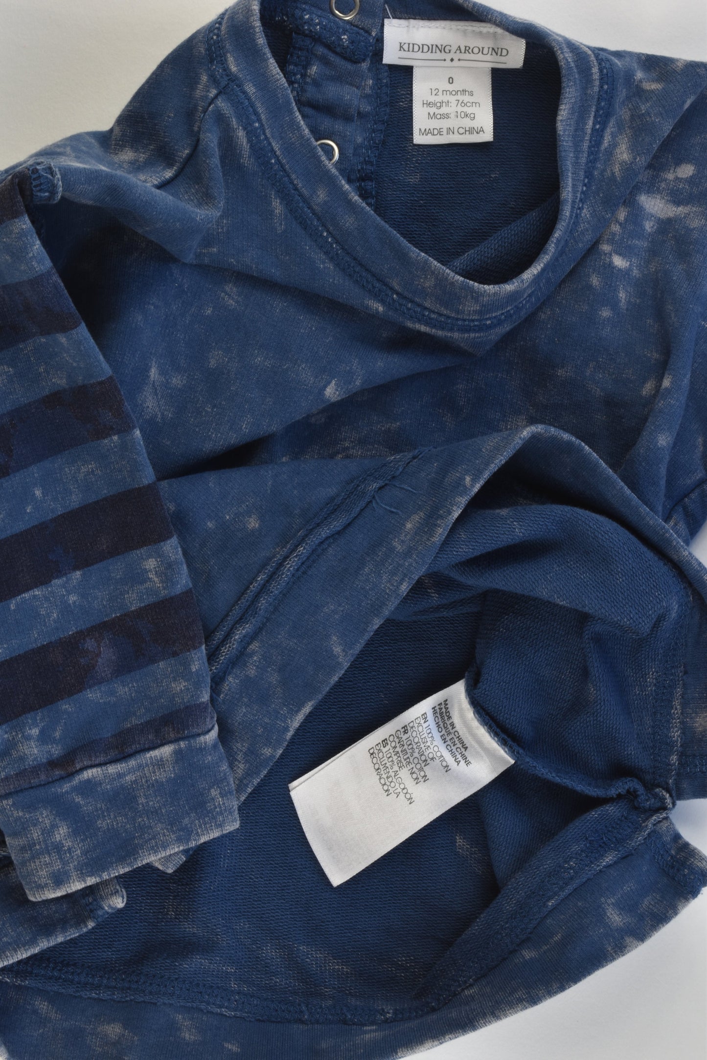 Kidding Around Size 0 (12 months, 76 cm) Denim-like Sweater