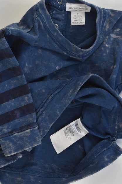 Kidding Around Size 0 (12 months, 76 cm) Denim-like Sweater