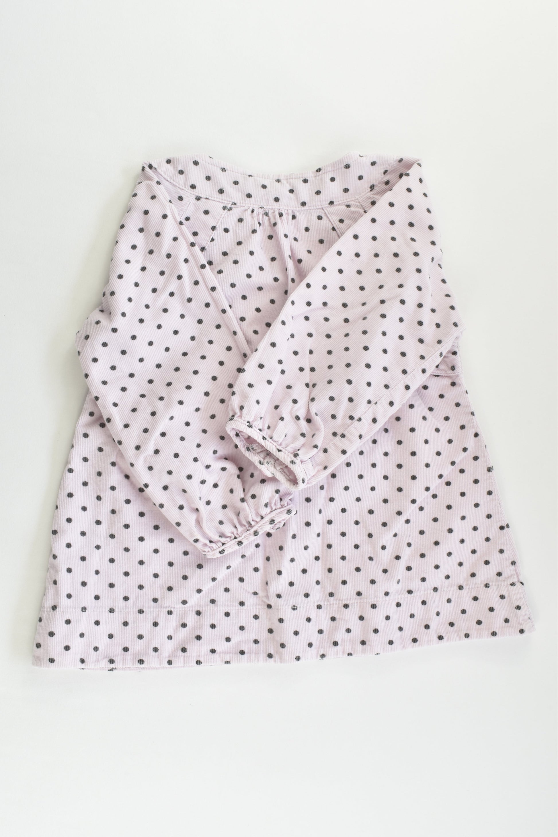 Kidkandï (France) Size 1 (18 months, 81 cm) Polka Dots Velour Tunic/Blouse