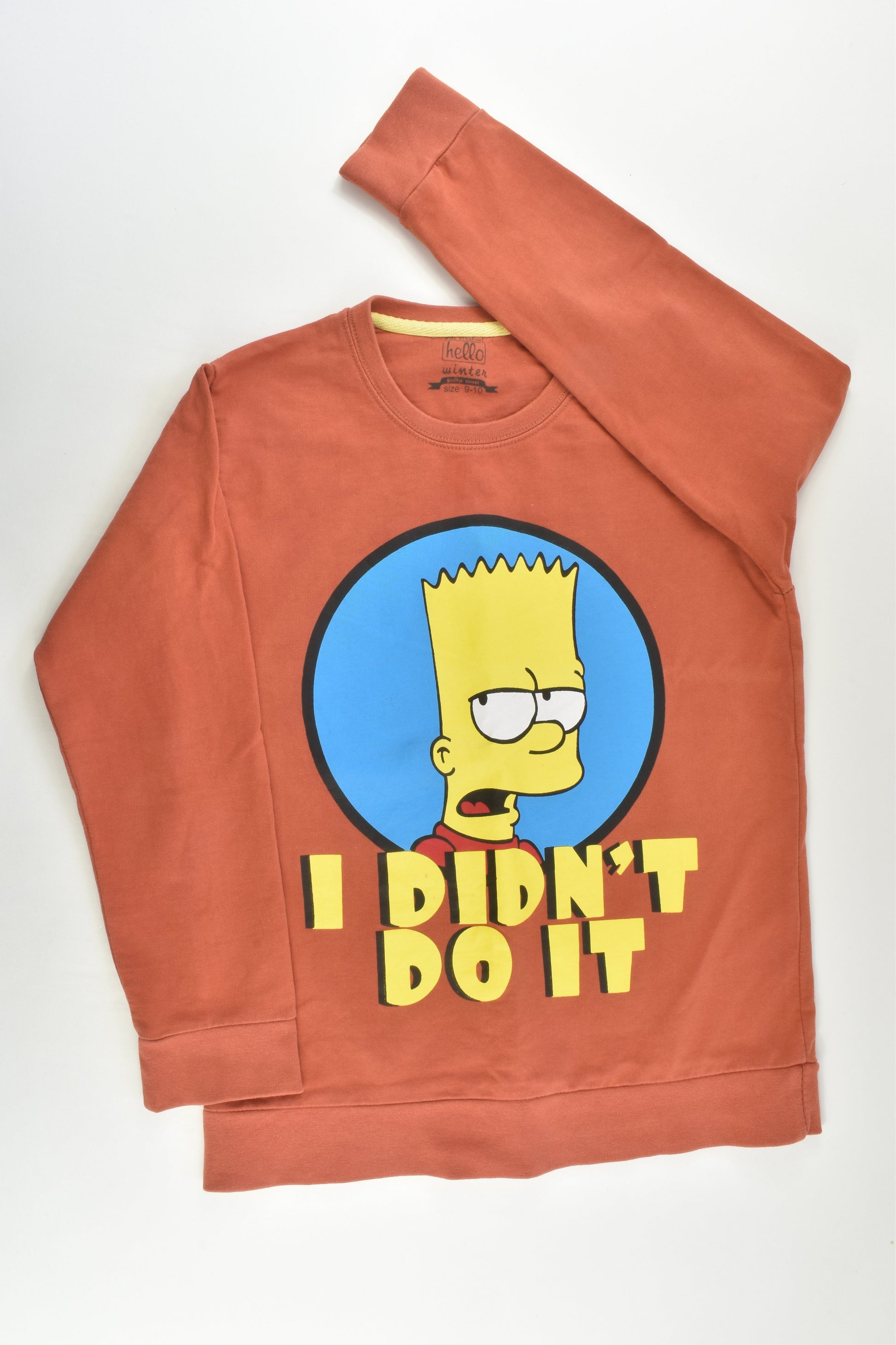 Kids Breakout Size 9-10 Bart Simpson 'I Didn't Do It' Sweater