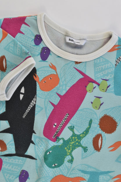 Kids by Lindex Size 116 cm (6) Sea Creatures T-shirt