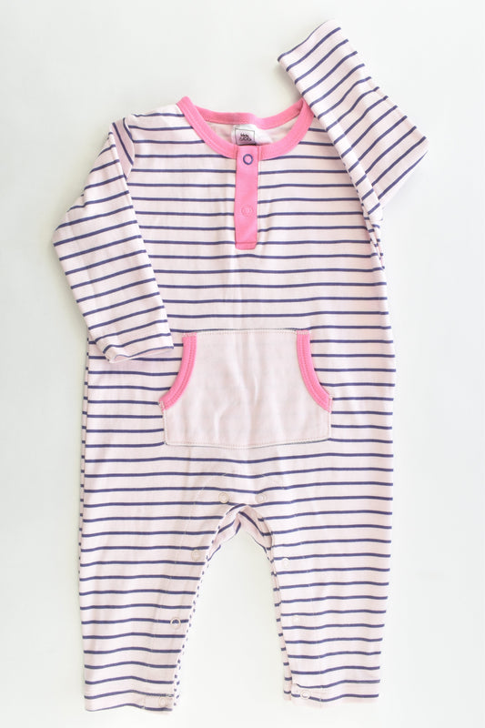 Kids & Co Size 0 (6-12 months) Striped Cotton Romper