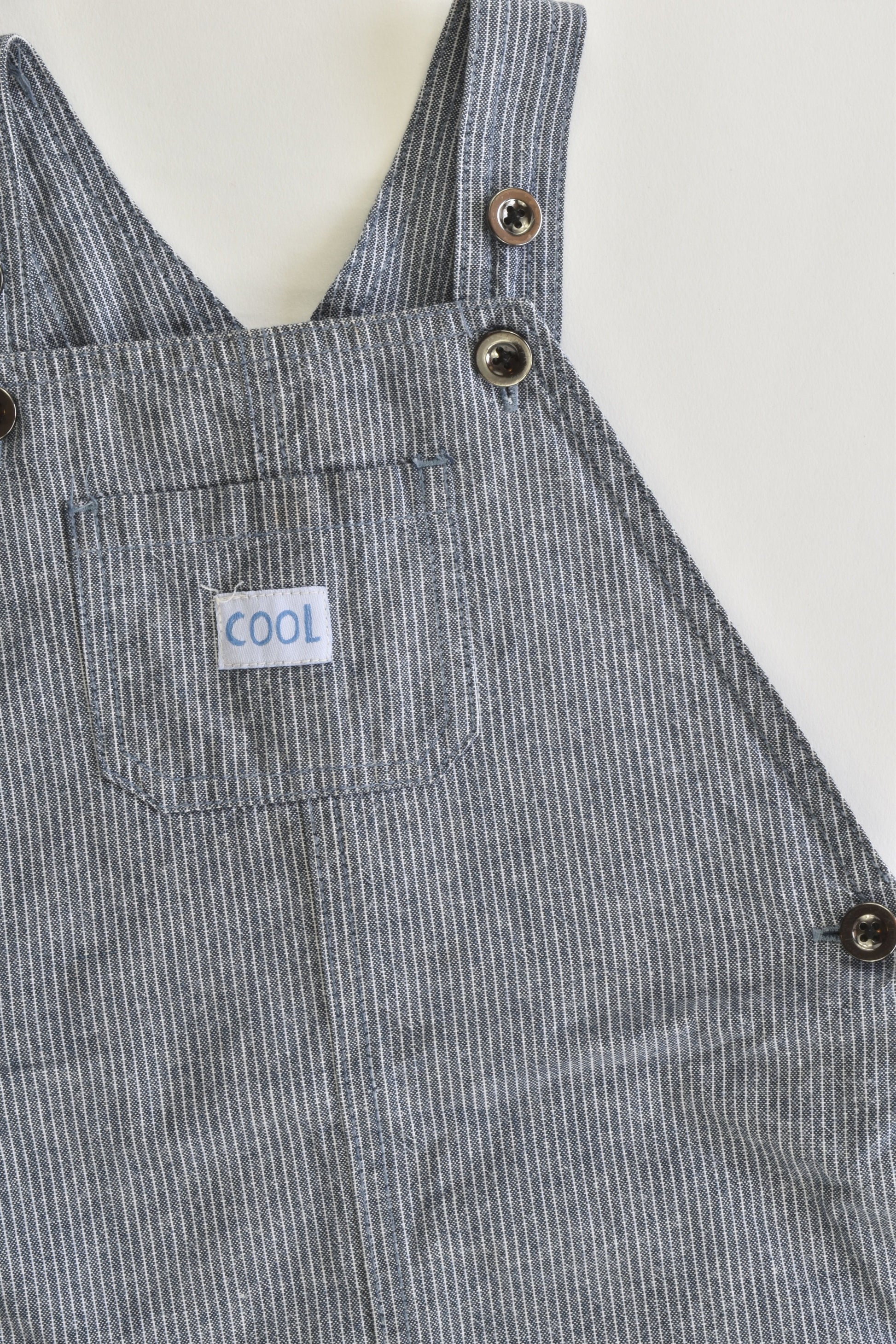 Kids & Co Size 2 (18-24 months) Striped Short Overalls