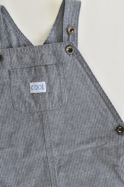Kids & Co Size 2 (18-24 months) Striped Short Overalls