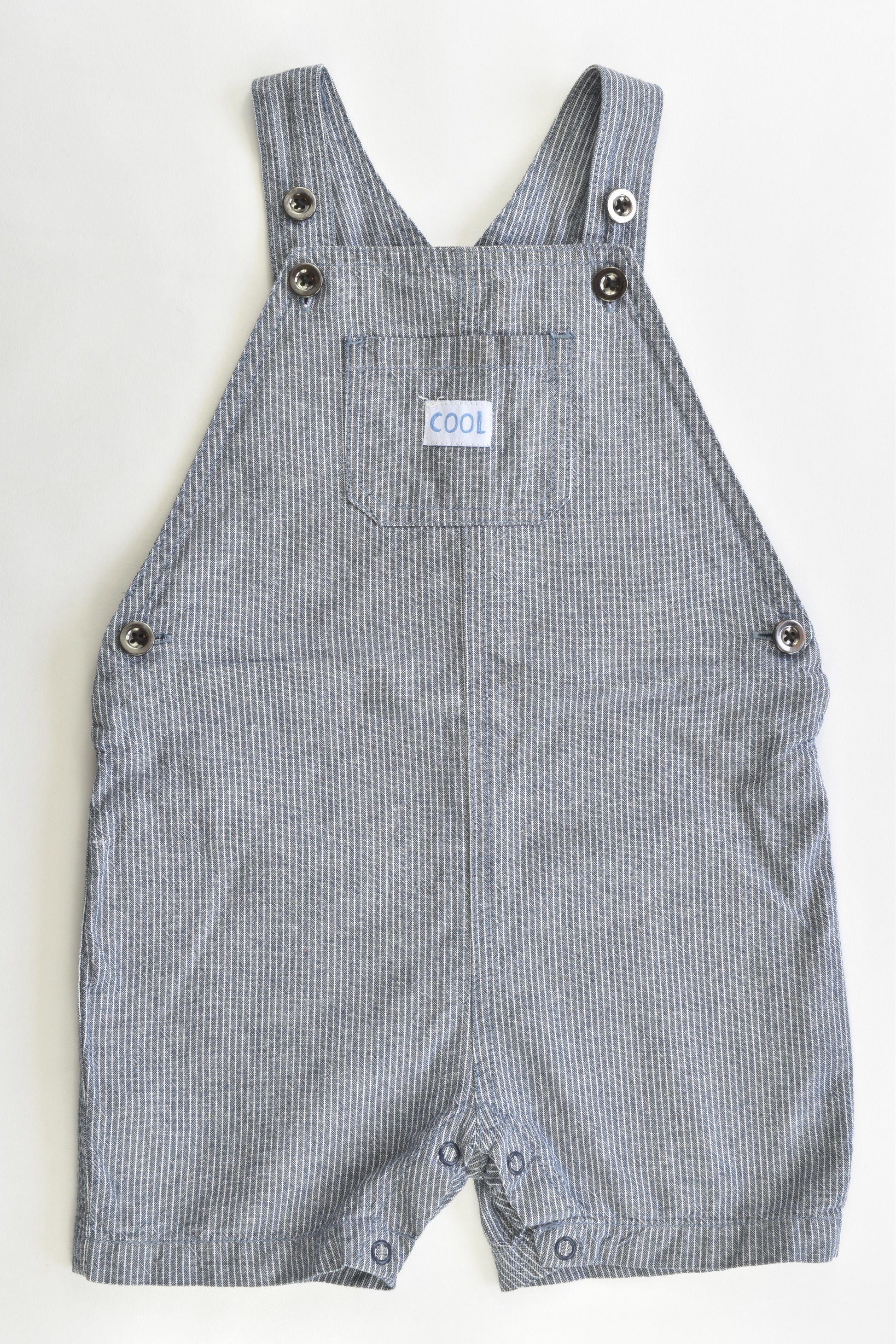Kids & Co Size 2 (18-24 months) Striped Short Overalls