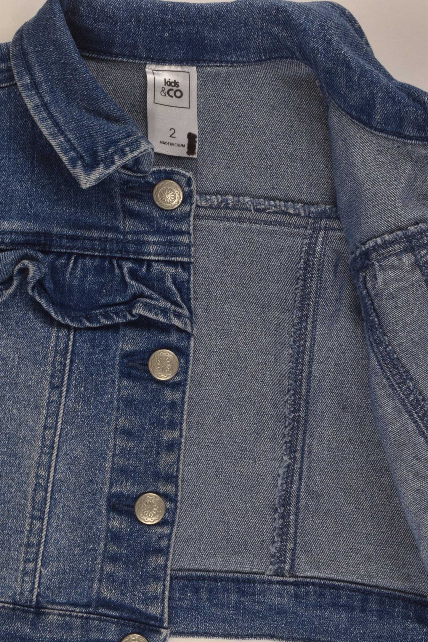 Kids & Co Size 2 Stretchy Denim Jacket