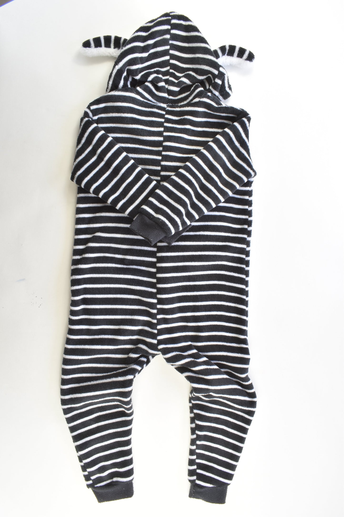 Kids & Co Size 3 Striped Fleece Onesie