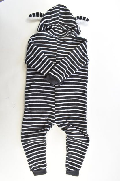 Kids & Co Size 3 Striped Fleece Onesie