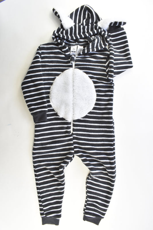 Kids & Co Size 3 Striped Fleece Onesie