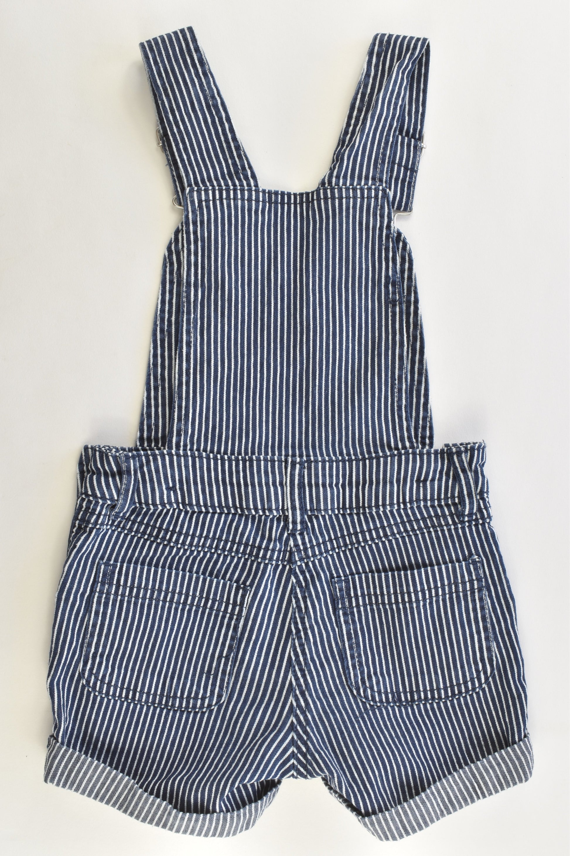Kids & Co Size 3 Striped Stretchy Short Overalls