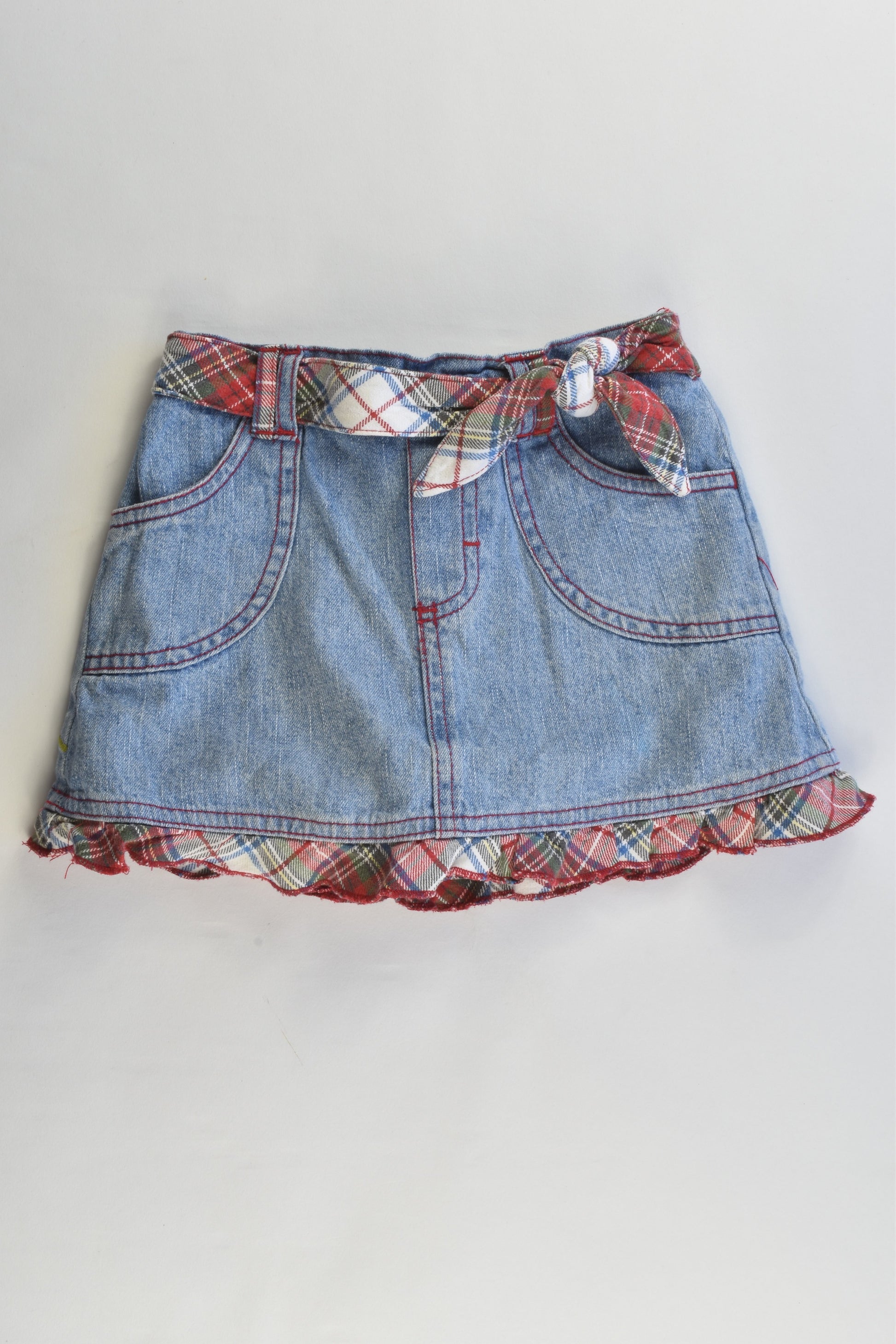 Kids Headquarters Size 4 Vintage Denim Skirt with Shorts Underneath