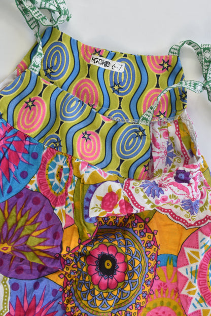 Kieke (South Africa) Size 6-7 Colorful Dress