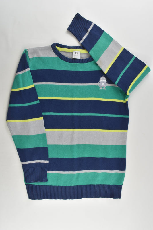 Kiki & Koko Size 7 (122 cm) Striped Robot Knitted Jumper