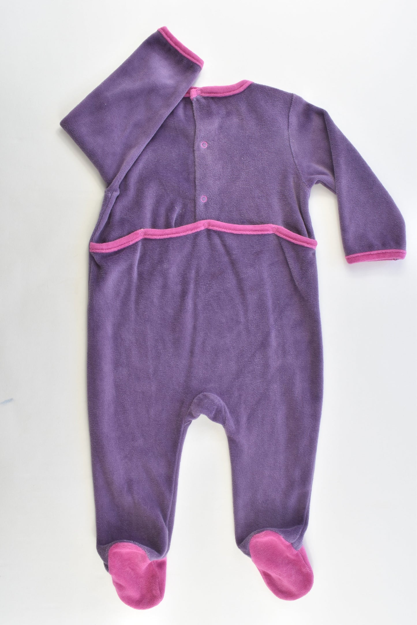 Kimbaloo (France) Size 12 months (0-1) Footed Unicorn Velour Romper