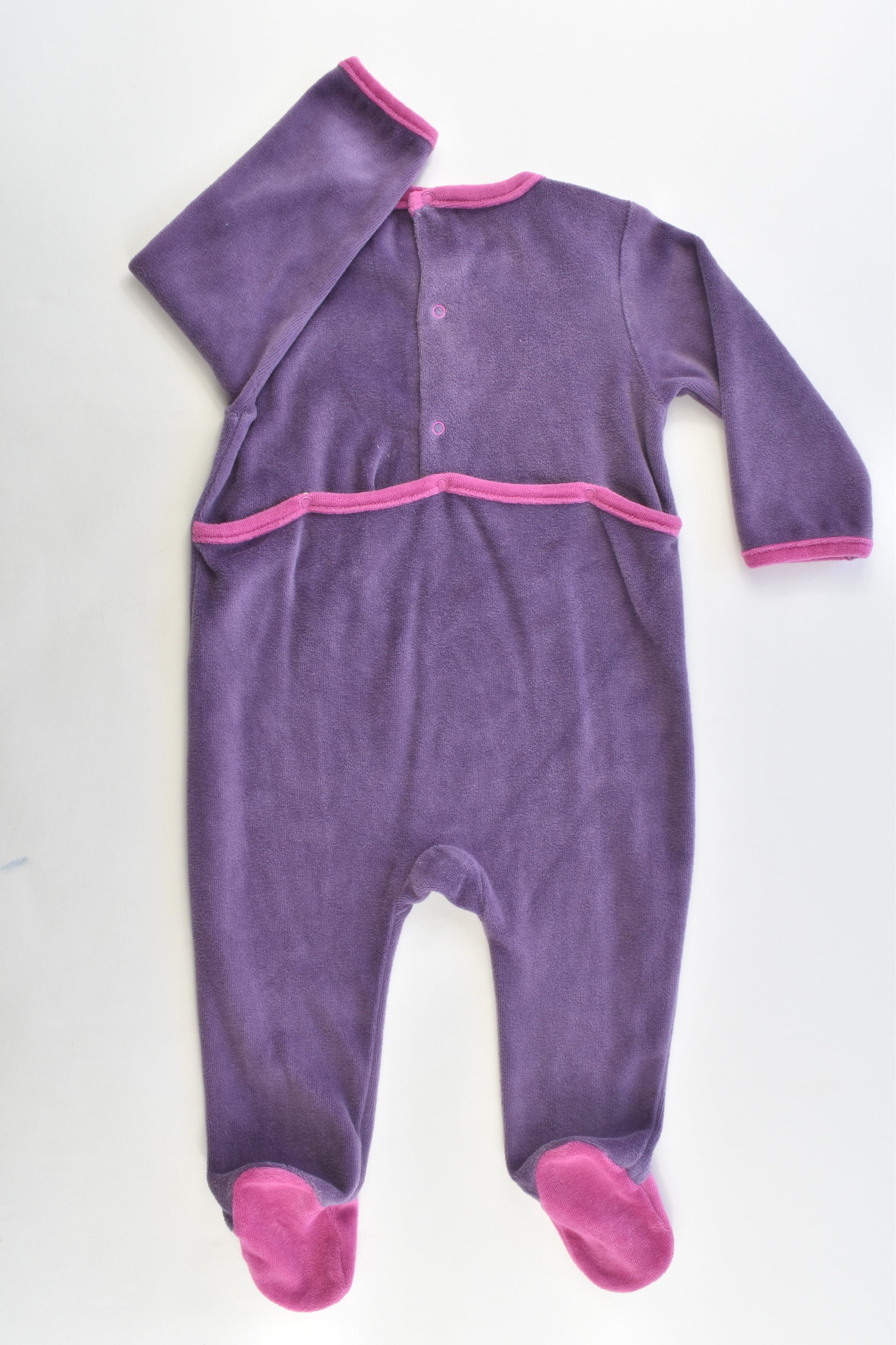 Kimbaloo (France) Size 12 months (0-1) Footed Unicorn Velour Romper