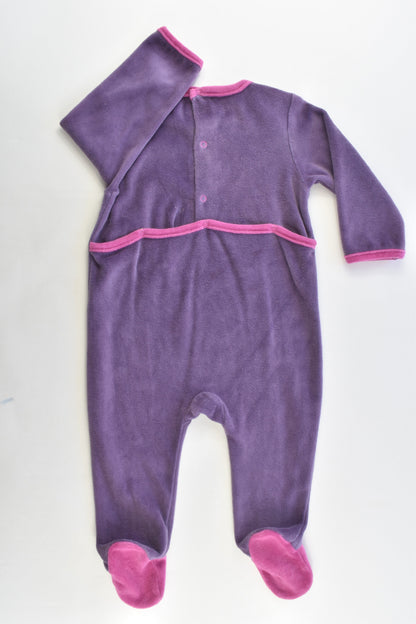 Kimbaloo (France) Size 12 months (0-1) Footed Unicorn Velour Romper