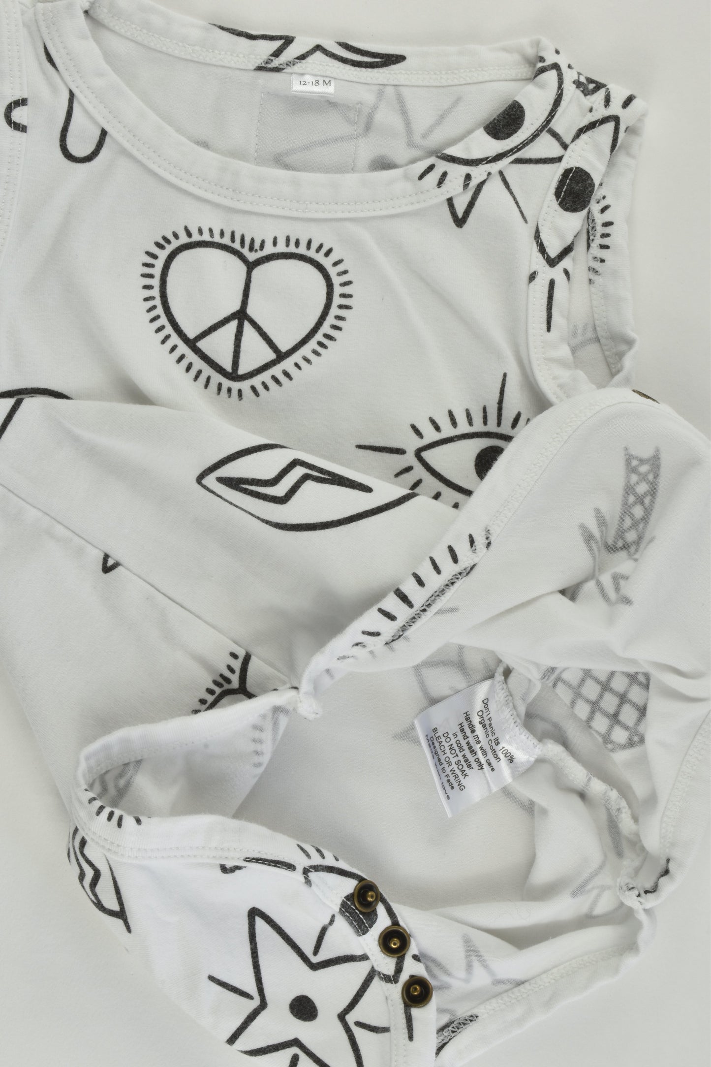 King Raja Size 1 (12-18 months) Organic Bodysuit