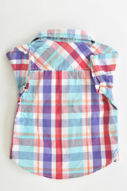 Kitchoun (France) 00 (6 months, 67 cm) Checked Shirt