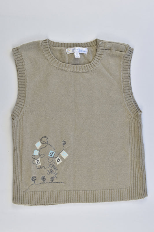 Kitchoun (France) Size 0 (12 months, 74 cm) Knitted Vest
