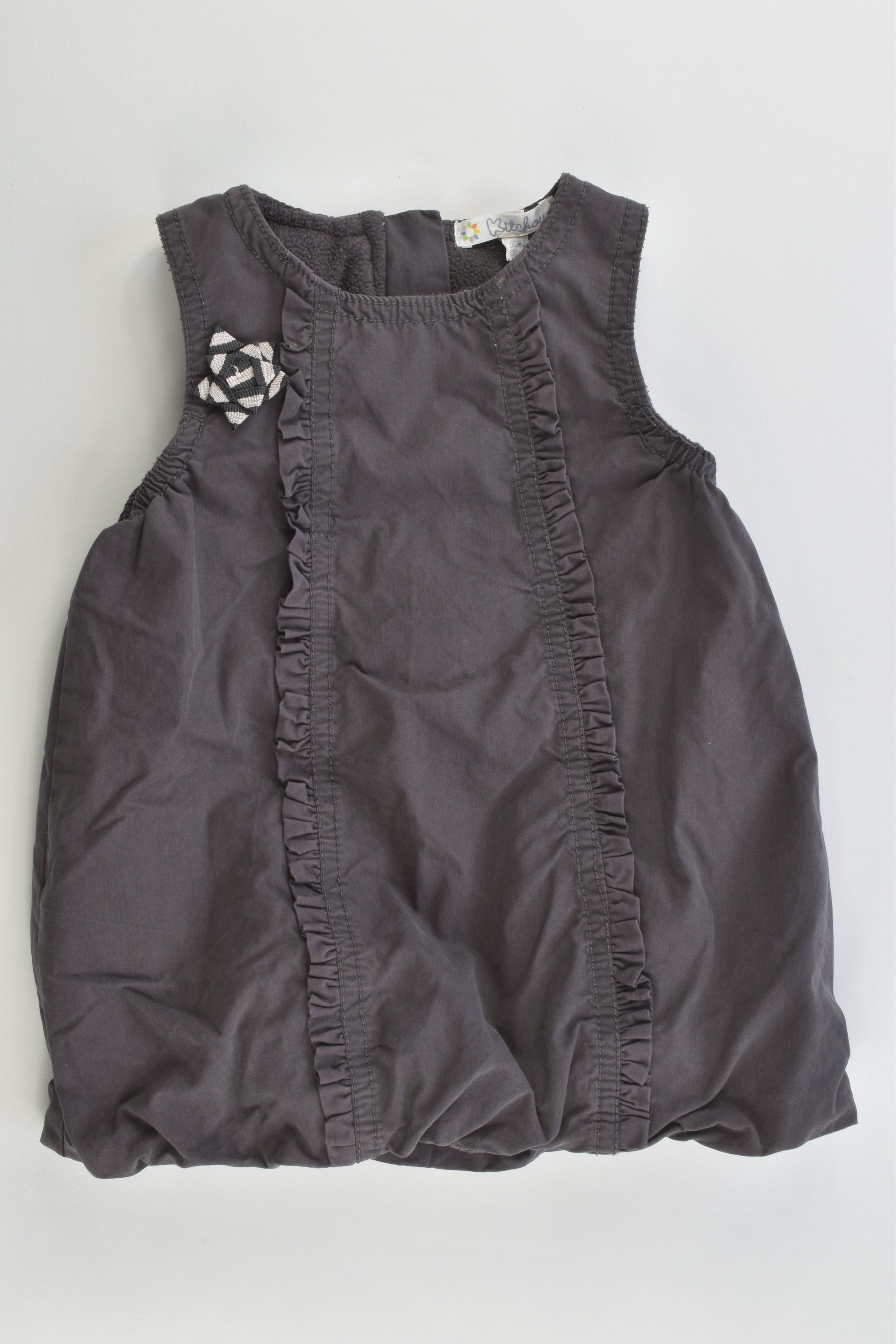 Kitchoun (France) Size 00 (6 months, 67 cm) Fleece Lined Dress