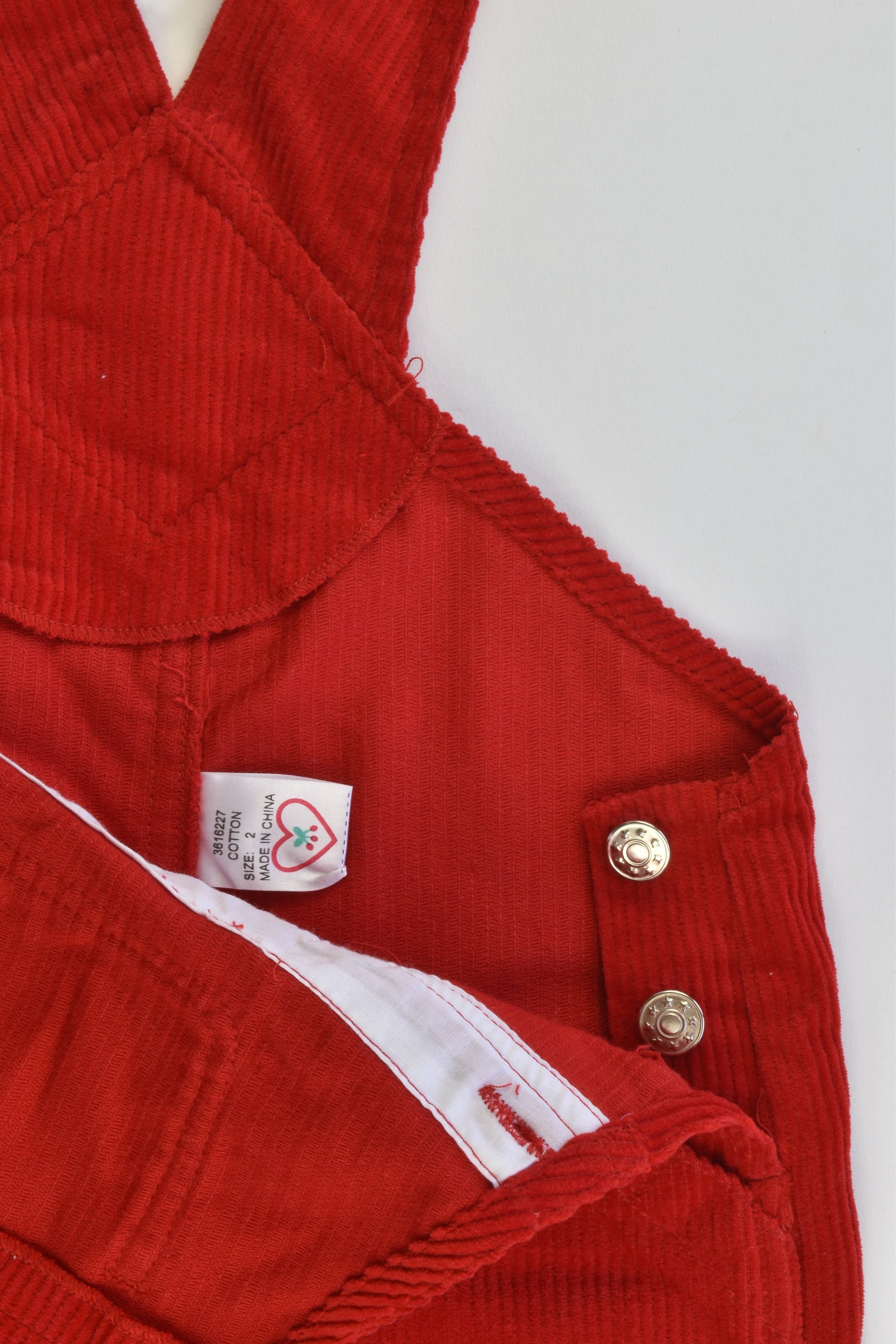 Kool Kid Size 2 Cord Overalls
