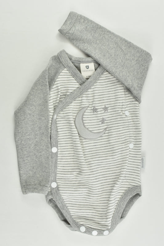 Korango (AU) Size 000 (0-3 months, 62 cm) Moon and Stars Bodysuit