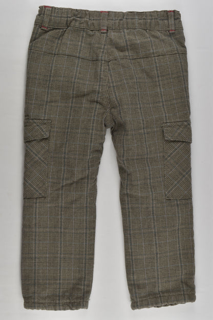 La Compagnie des Petits Size 2 (24 months) Fleece Lined Checked Pants