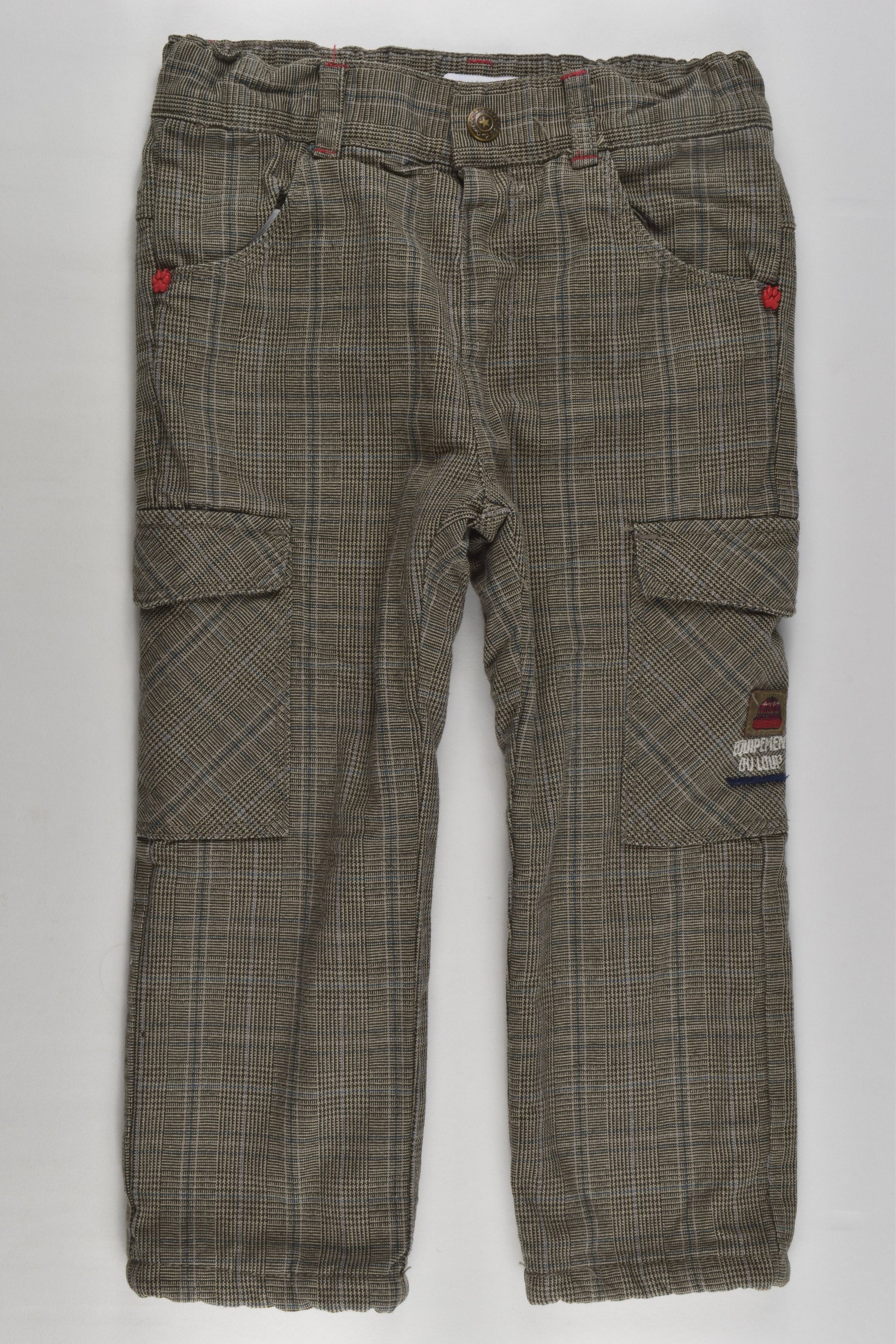 La Compagnie des Petits Size 2 (24 months) Fleece Lined Checked Pants