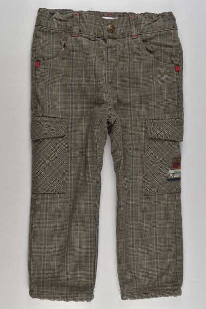 La Compagnie des Petits Size 2 (24 months) Fleece Lined Checked Pants