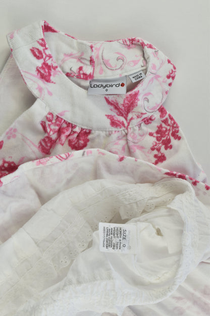 Ladybird Size 0 Lined Floral Cord Dress