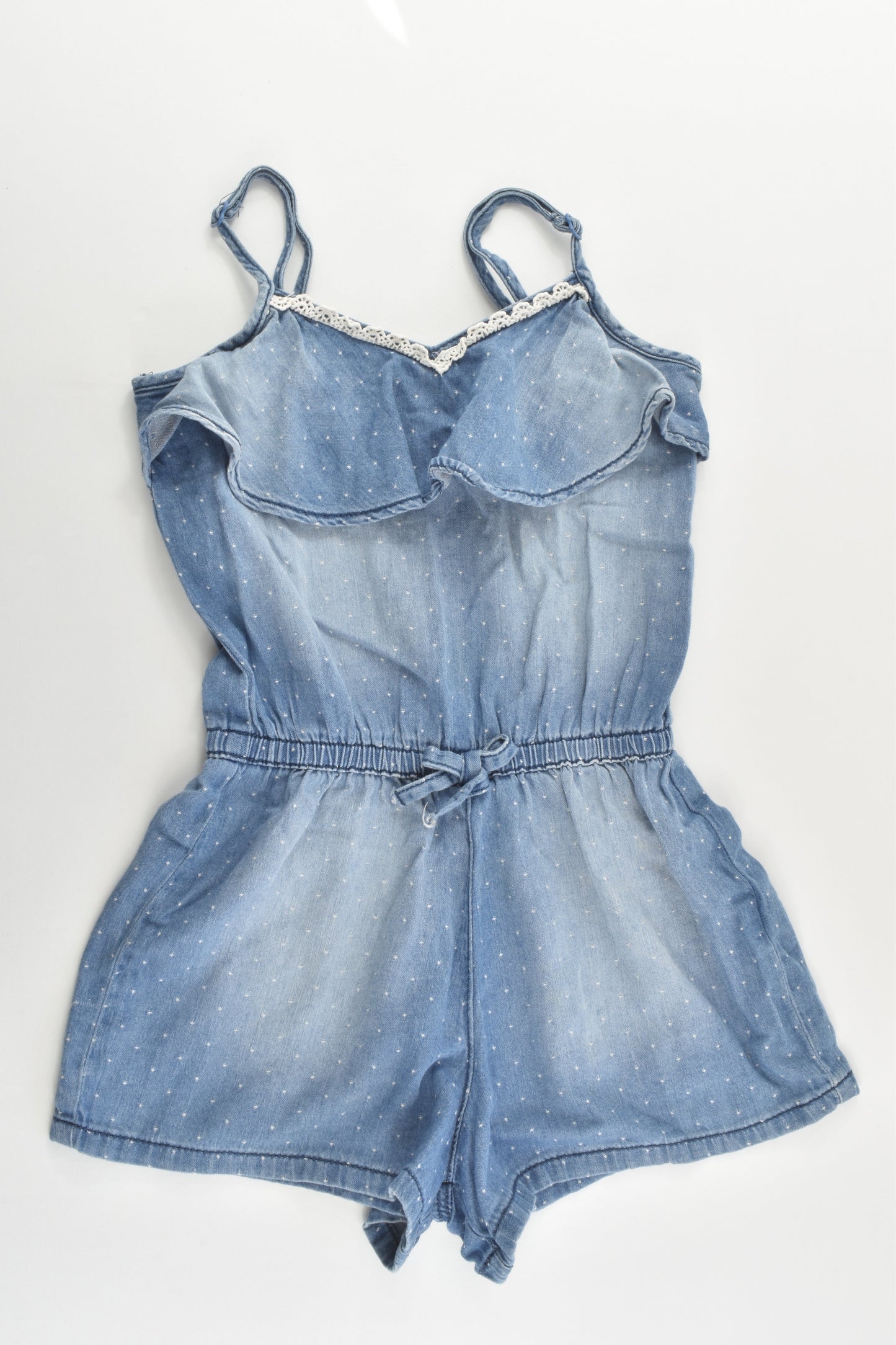 LC Waikiki Size 5-6 (110-116 cm) Lightweight Denim Playsuit