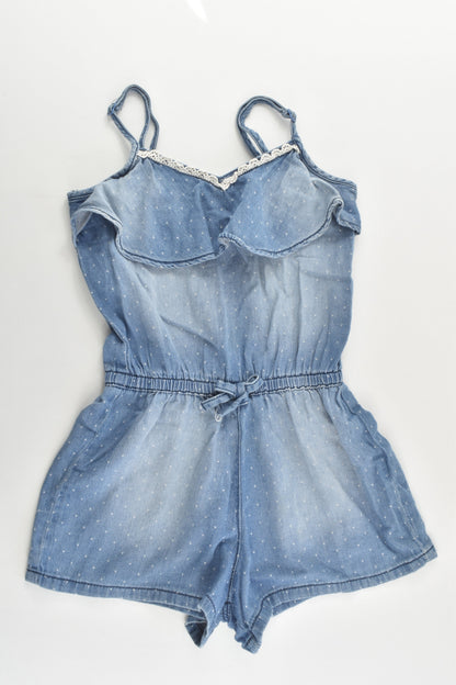 LC Waikiki Size 5-6 (110-116 cm) Lightweight Denim Playsuit