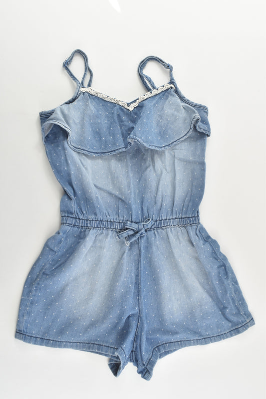 LC Waikiki Size 5-6 (110-116 cm) Lightweight Denim Playsuit