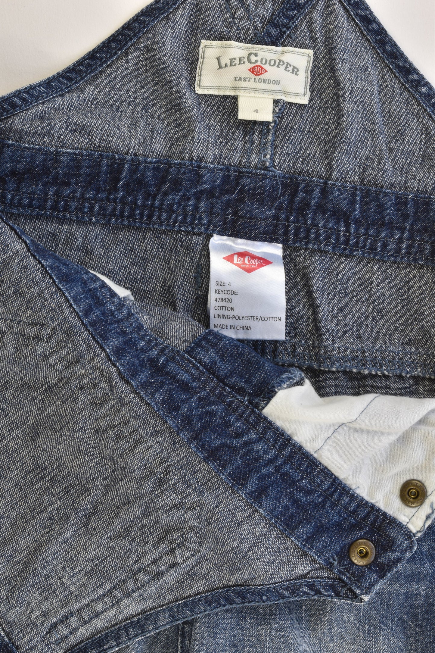 Lee Cooper Size 4 Denim Overalls