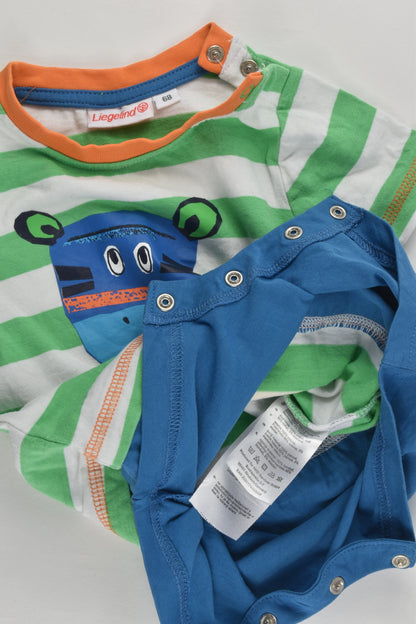 Liegelind (Germany) Size 00 (68 cm) Animals Short Romper