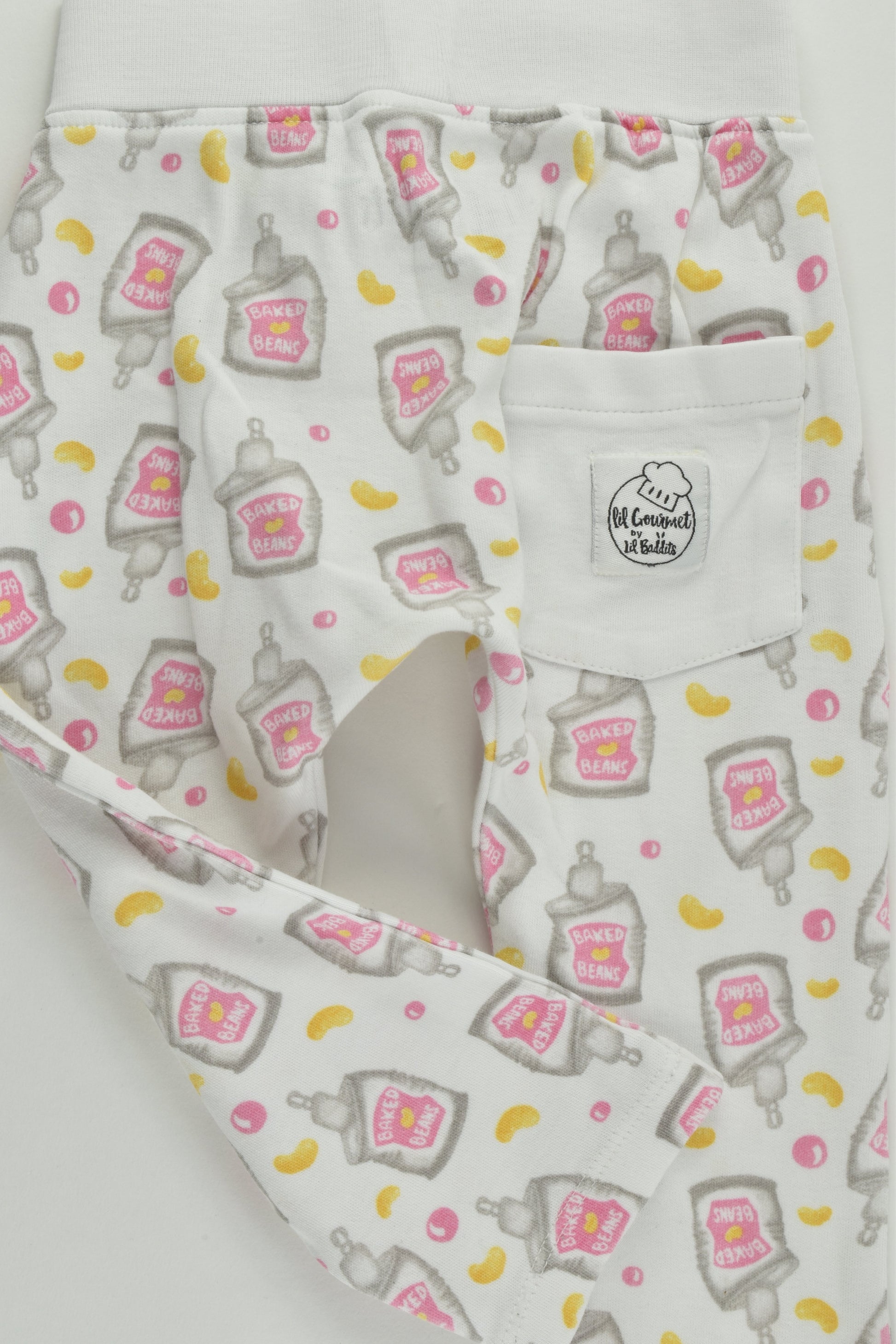 Lil Baddits Size 1 Organic 'Baked Beans' T-shirt and Pants