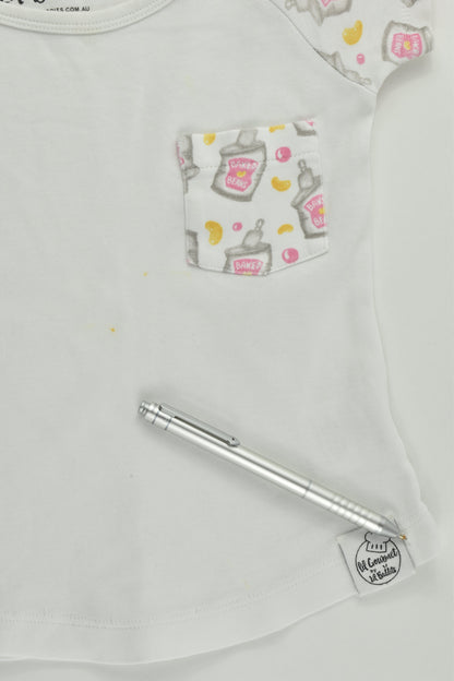 Lil Baddits Size 1 Organic 'Baked Beans' T-shirt and Pants