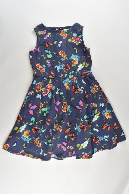 Lindy Bop Size 7-8 Lined Butterflies and Flowers Dress