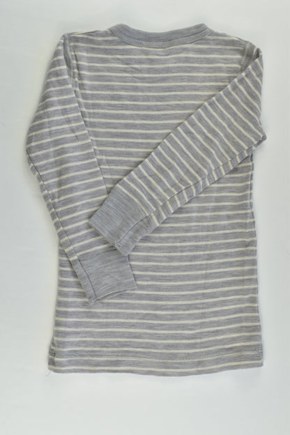 Linzi Merino Size 4 (104 cm) Striped Merino Wool Top